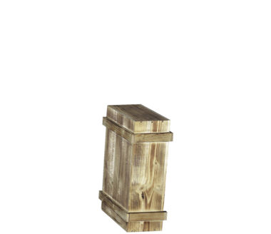 Holzkiste 3er mit Schiebe- deckel und Leisten geflammt Innenmaße: 360x260x105mm